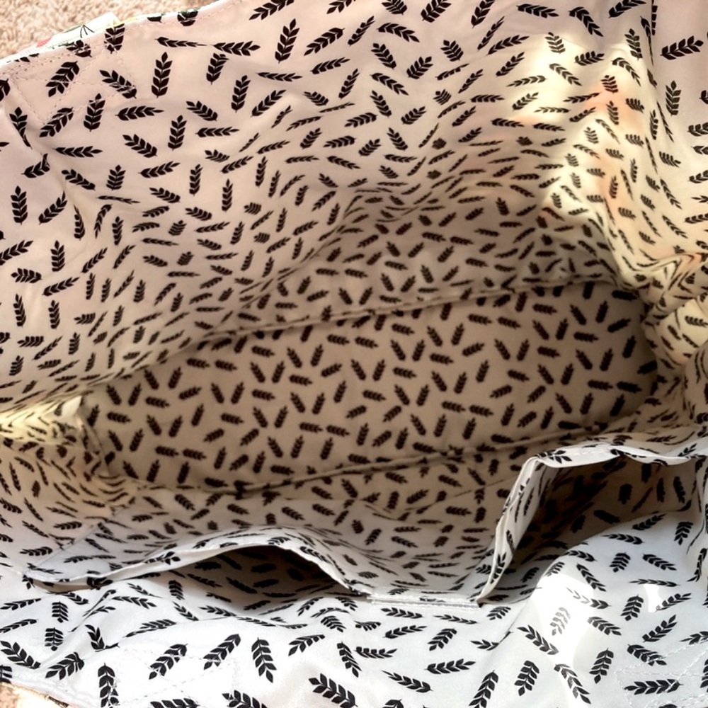 NEW Plunder Floral and Striped Canvas Tote Bag - Picture 5 of 6